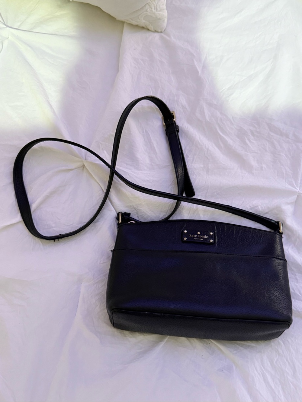 kate spade Black Pebbled Leather Crossbody Bag